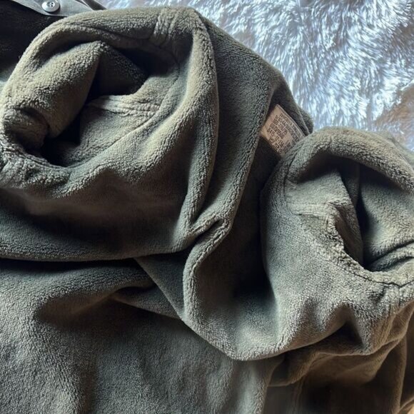 Vintage 1983 German Heavy Canvas Fur Lined Field Parka Army Military Coat - Picture 13 of 16